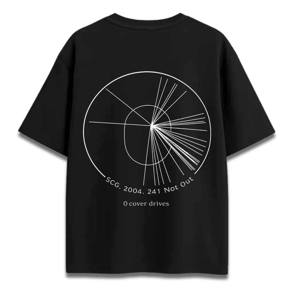 Oversized Graphic T-Shirt | Sachin Tendulkar 241 Wagon Wheel Design | Premium 260 GSM Cotton Streetwear India