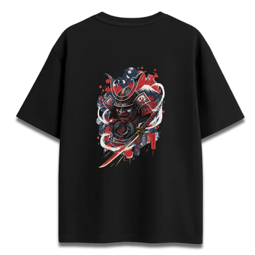 Oversized Graphic T-Shirt | Evil Samurai Abstract Design | Premium 260 GSM Cotton Streetwear India
