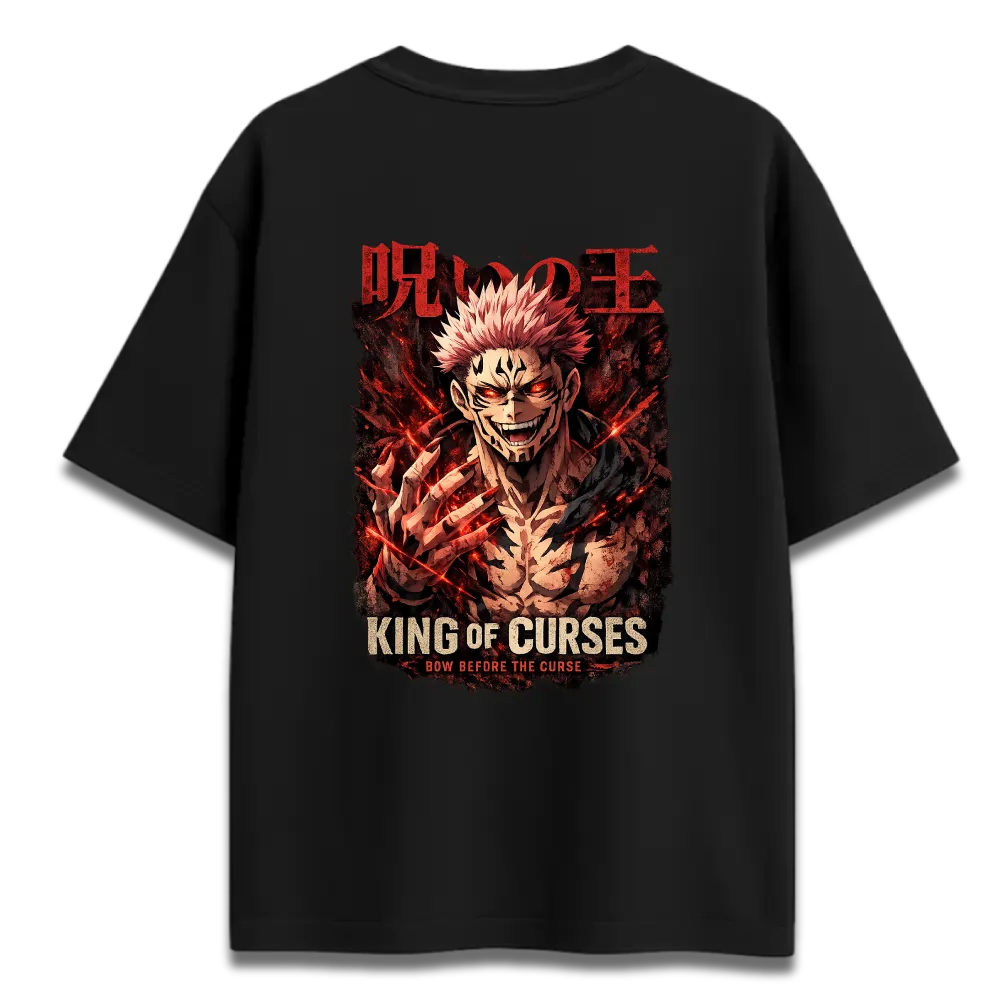 Oversized Graphic T-Shirt | Jujutsu Kaisen Anime King of Curses Design | Premium 260 GSM Cotton Streetwear India