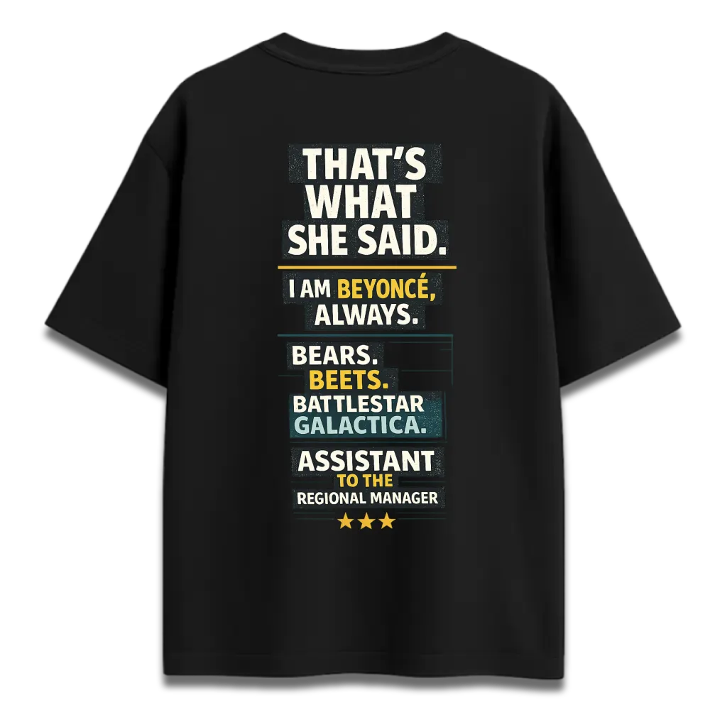 Oversized Graphic T-Shirt | The Office Regional Manager Energy Design | Premium 260 GSM Cotton Streetwear India