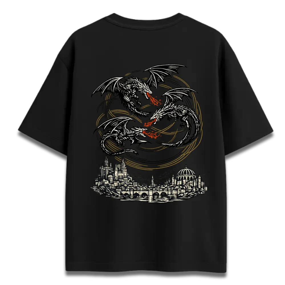 Oversized Graphic T-Shirt | Game of Thrones Reign of the Three Design | Premium 260 GSM Cotton Streetwear India