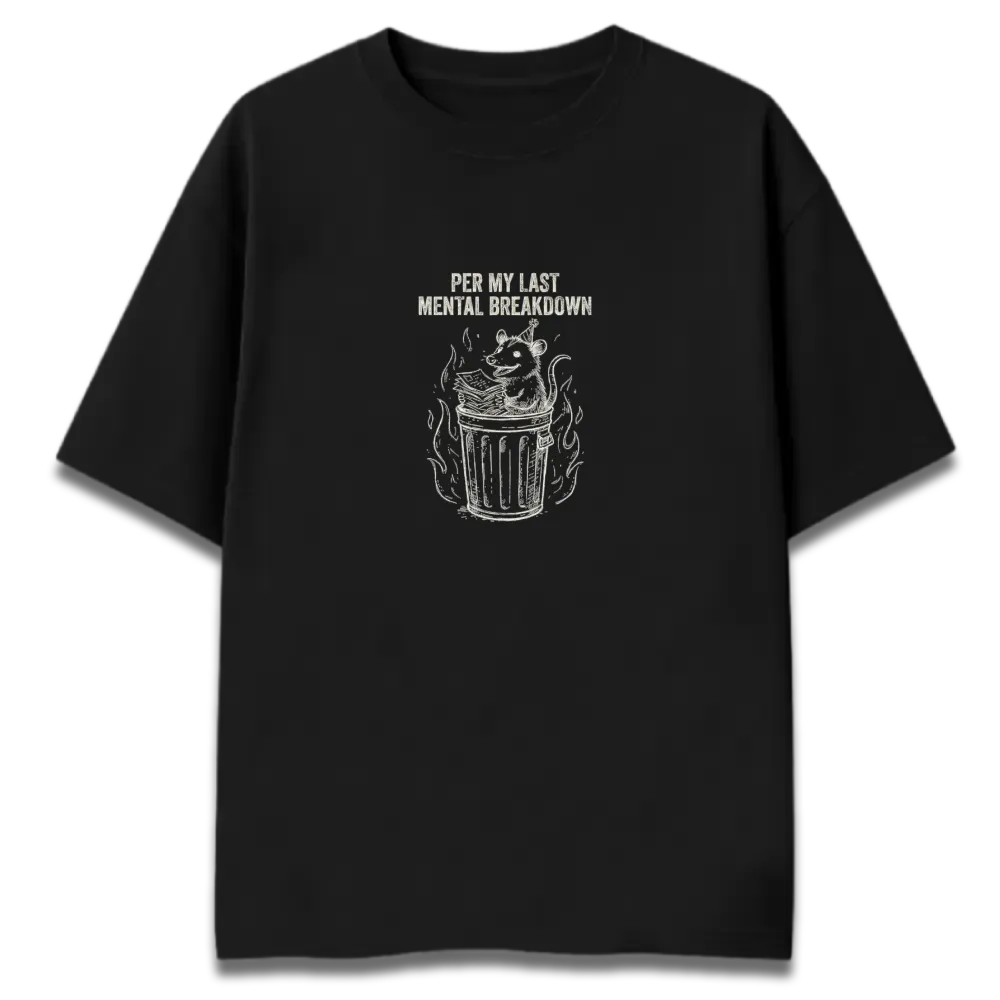 Oversized Graphic T-Shirt | Mental Breakdown Design | Premium 260 GSM Cotton Streetwear India