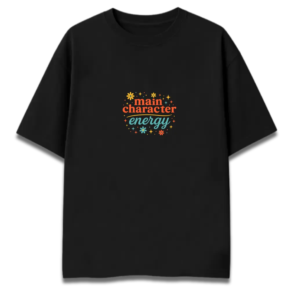 Oversized Graphic T-Shirt | Main Character Energy Design | Premium 260 GSM Cotton Streetwear India