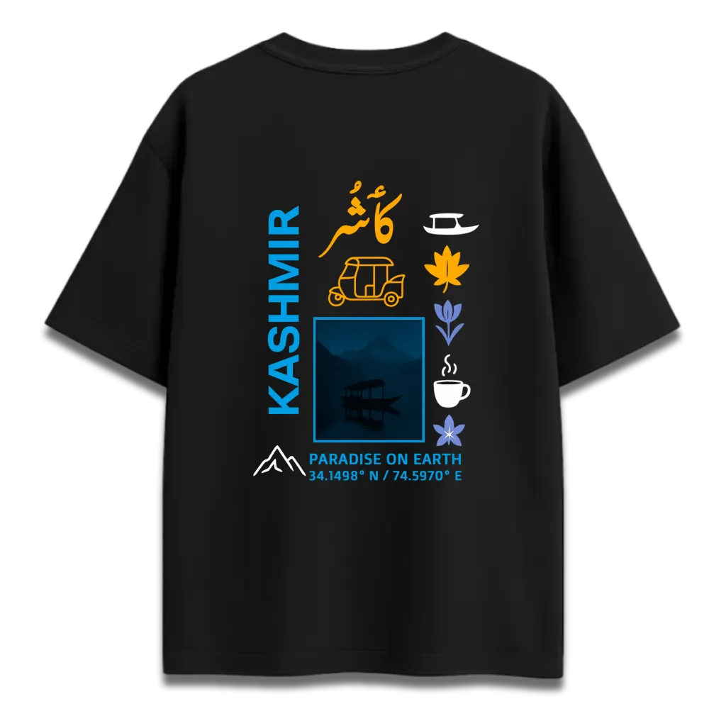 Oversized Graphic T-Shirt | Kashmir City Graffiti Design | Premium 260 GSM Cotton Streetwear India