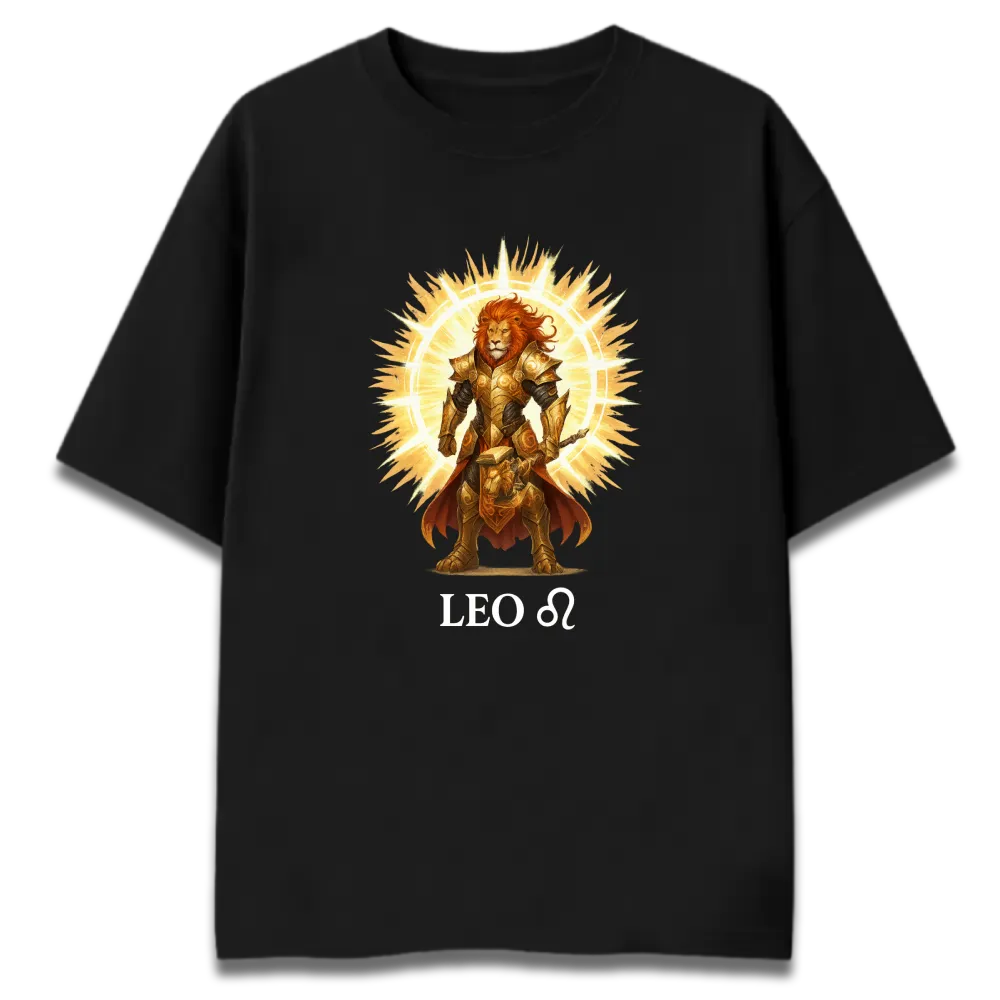 Oversized Graphic T-Shirt | Leo Sunsign Design | Premium 260 GSM Cotton Streetwear India