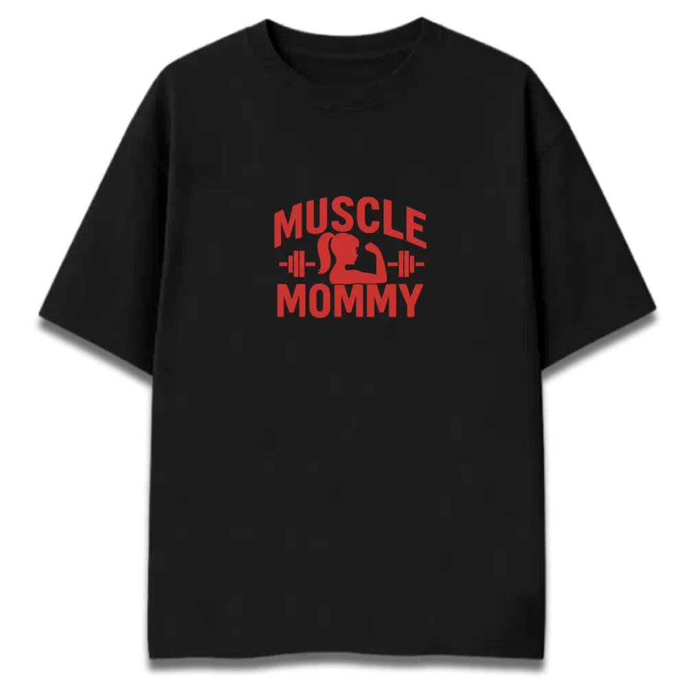 Oversized Graphic T-Shirt | Muscle Mommy Design | Premium 260 GSM Cotton Streetwear India