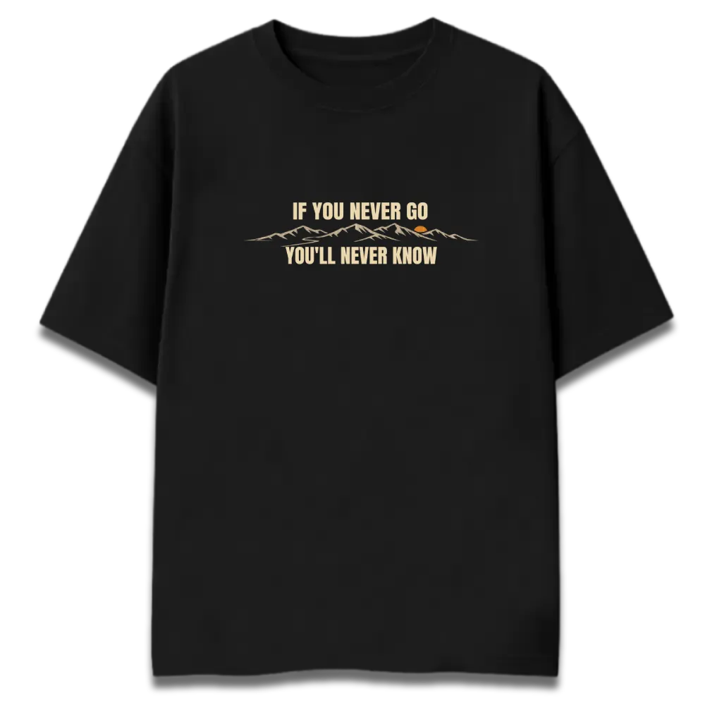 Oversized Graphic T-Shirt | Never Go Never Know Design | Premium 260 GSM Cotton Streetwear India
