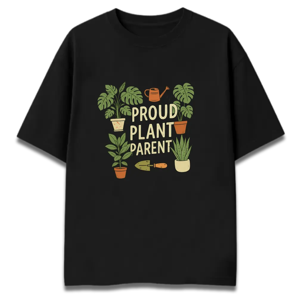 Oversized Graphic T-Shirt | Plant Parent Design | Premium 260 GSM Cotton Streetwear India