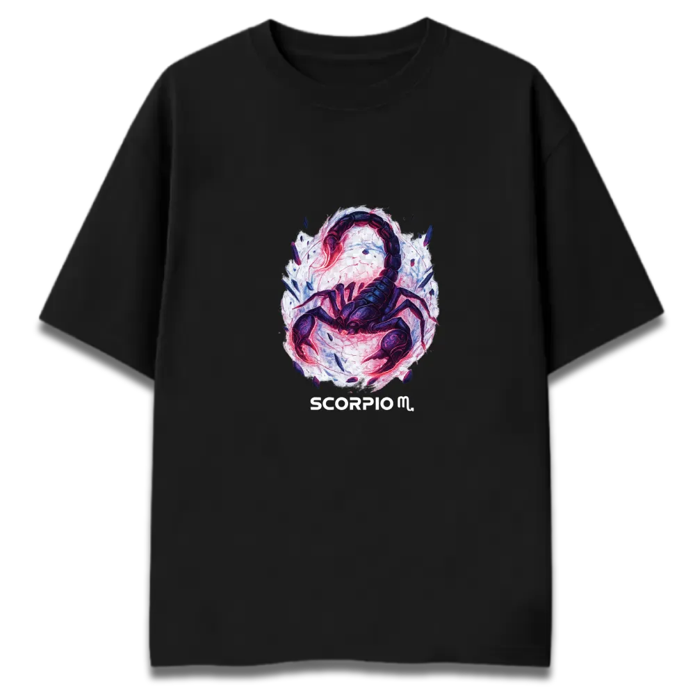 Oversized Graphic T-Shirt | Scorpio Sunsign Design | Premium 260 GSM Cotton Streetwear India