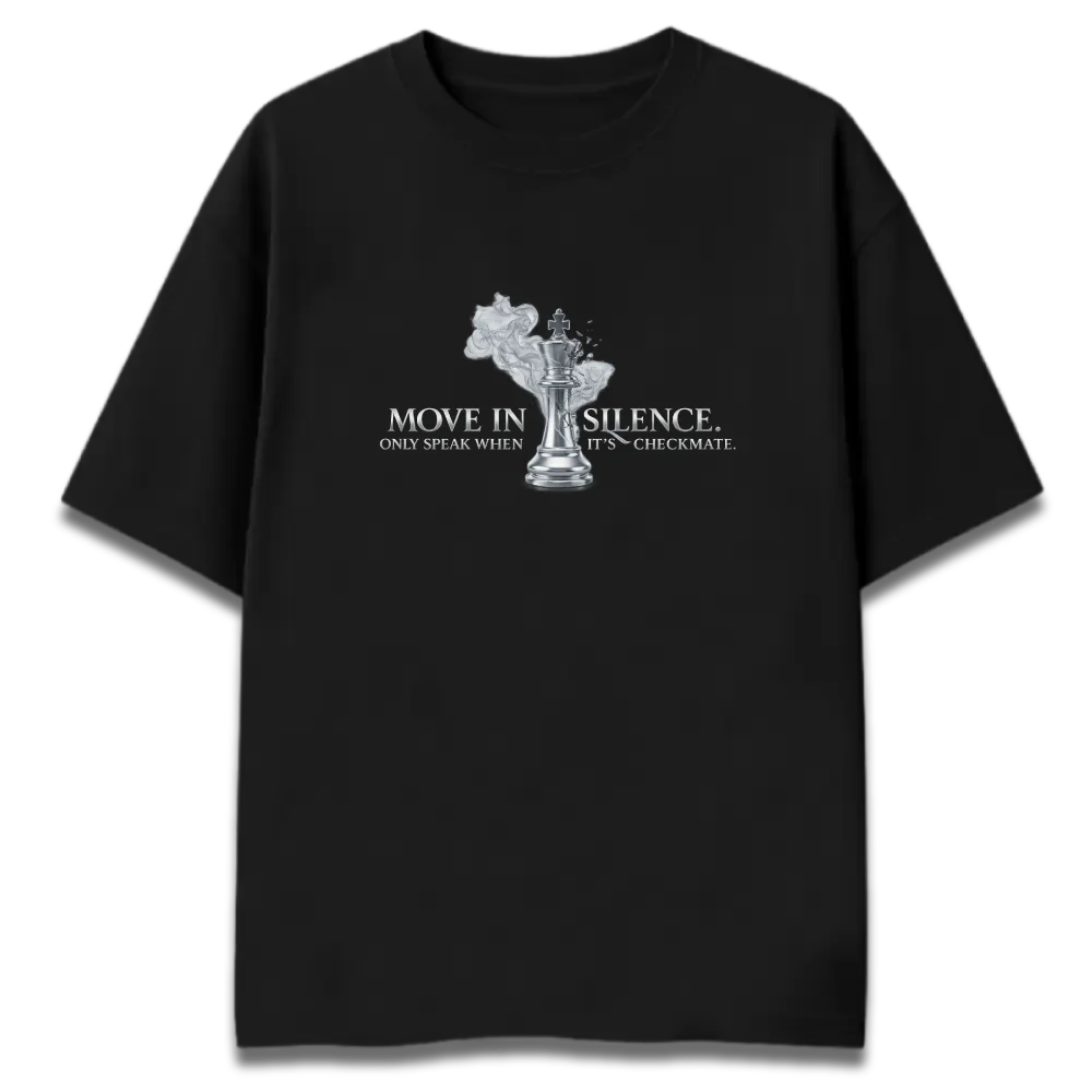 Vallad checkmate Tシャツ Oversized Graphic T-Shirt | Checkmate Design | Premium 260 GSM