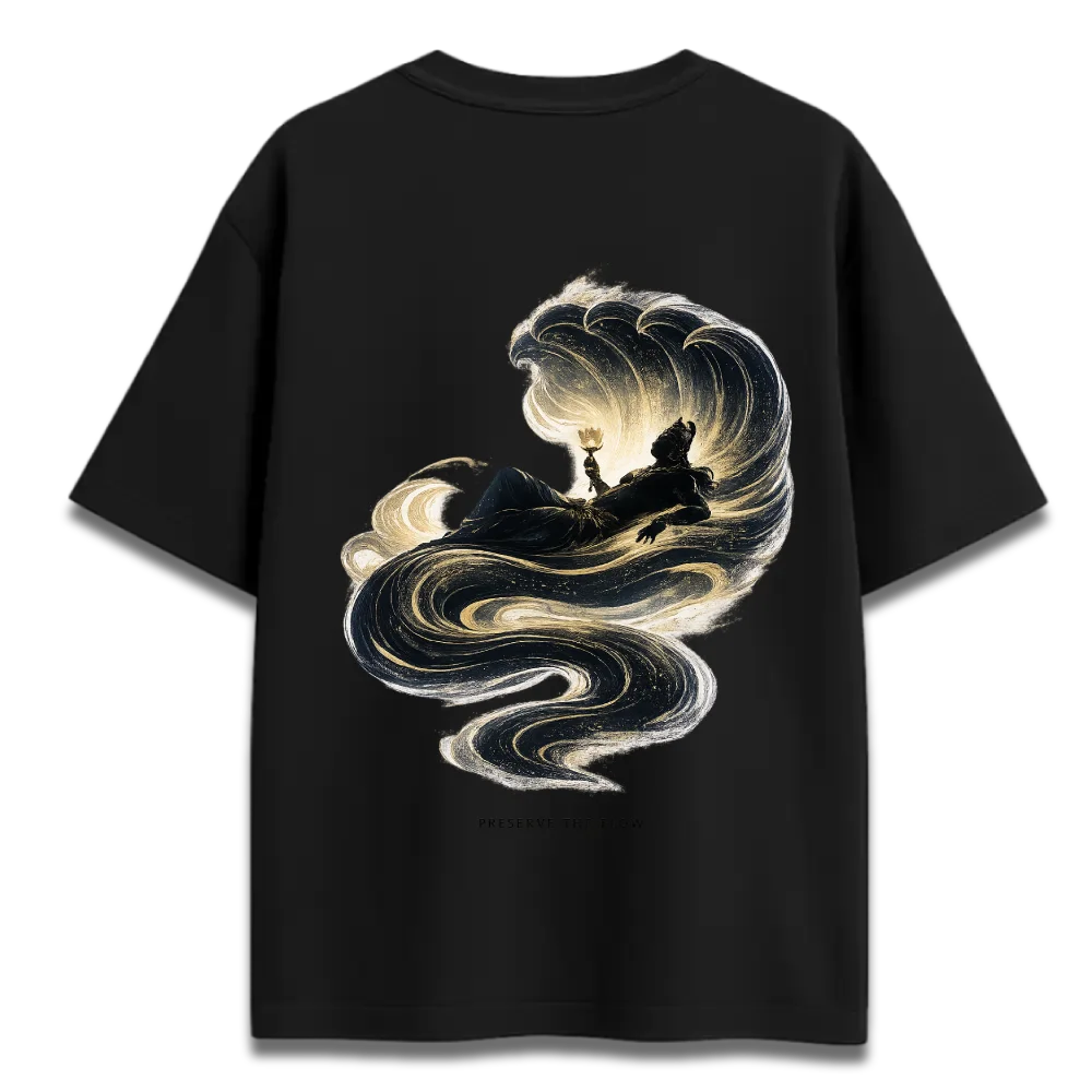 Oversized Graphic T-Shirt | Vishnu Ananta Shayana Design | Premium 260 GSM Cotton Streetwear India