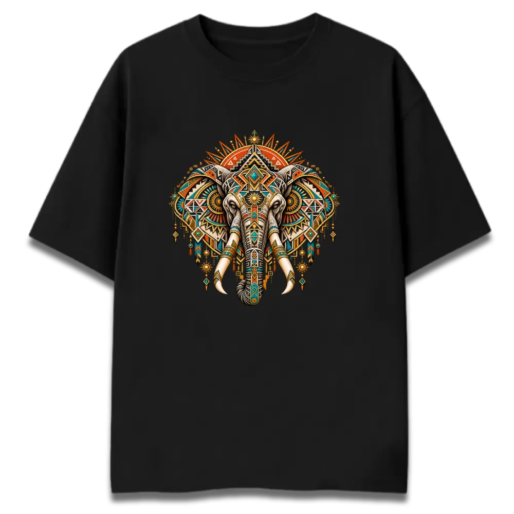 Oversized Graphic T-Shirt | Sacred Elephant Ganaraj Design | Premium 260 GSM Cotton Streetwear India