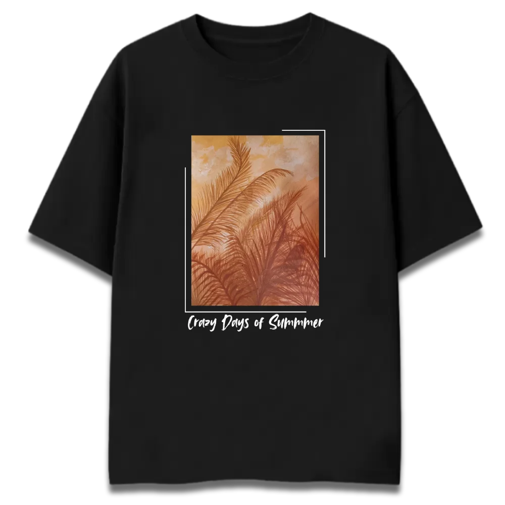 Oversized Graphic T-Shirt | Crazy Days of Summer Design by Neha | Premium 260 GSM Cotton Streetwear India