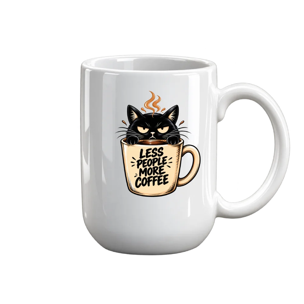 Graphic Mug | Less People More Coffee Design | MONÉ
