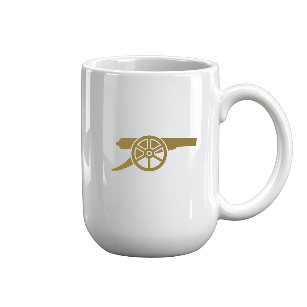 Graphic Mug | Arsenal Minimal Gold Cannon Design | MONÉ
