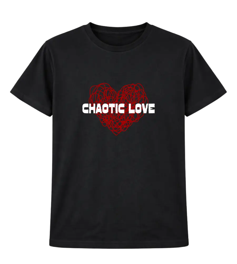 Oversized Graphic T-Shirt | Abstract Chaotic Love Heart by Vanshika | Premium 260 GSM Cotton Streetwear India