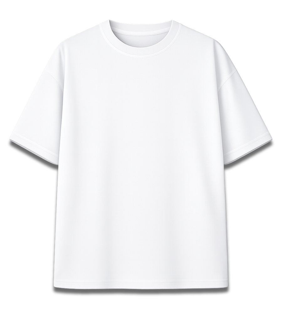 Oversized Cotton T-Shirt | White | Premium 240 GSM Heavyweight Streetwear India