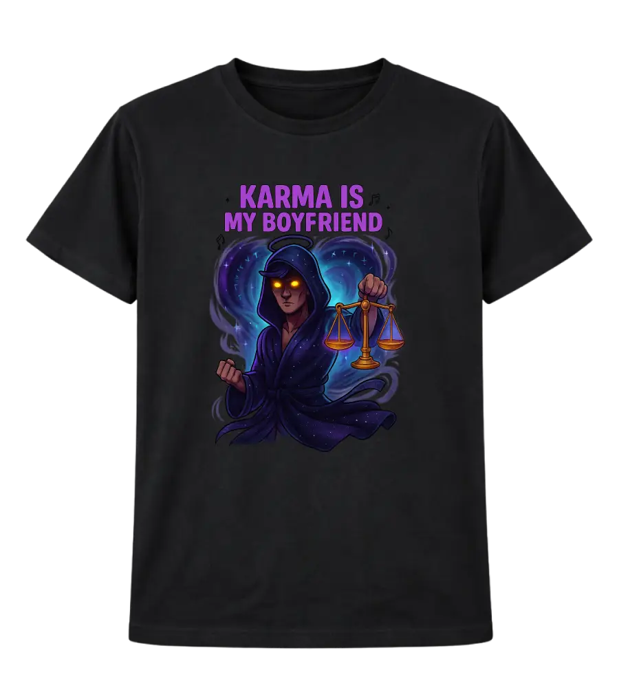 Oversized Graphic T-Shirt | Karma is My BF Design | Premium 260 GSM Cotton Streetwear India