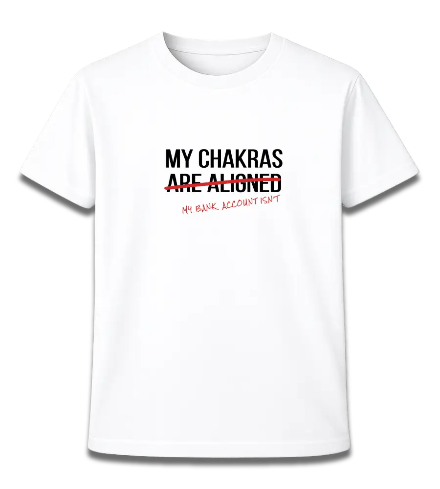 Funny Spiritual Oversized Graphic T-Shirt | My Chakras Are Aligned | Premium 260 GSM Cotton