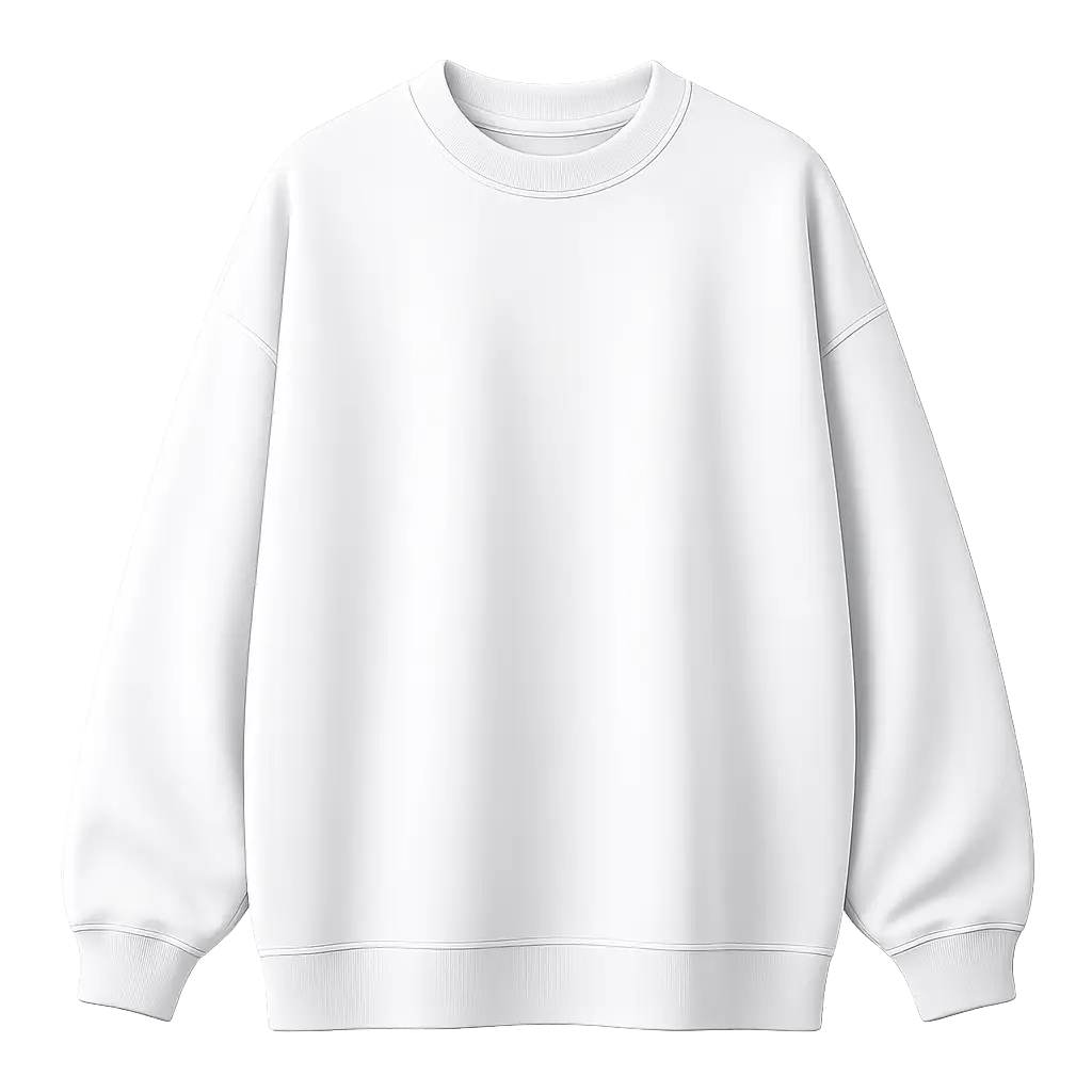 MONÉ Essentials Sweatshirt | White | 240 GSM French Terry Cotton