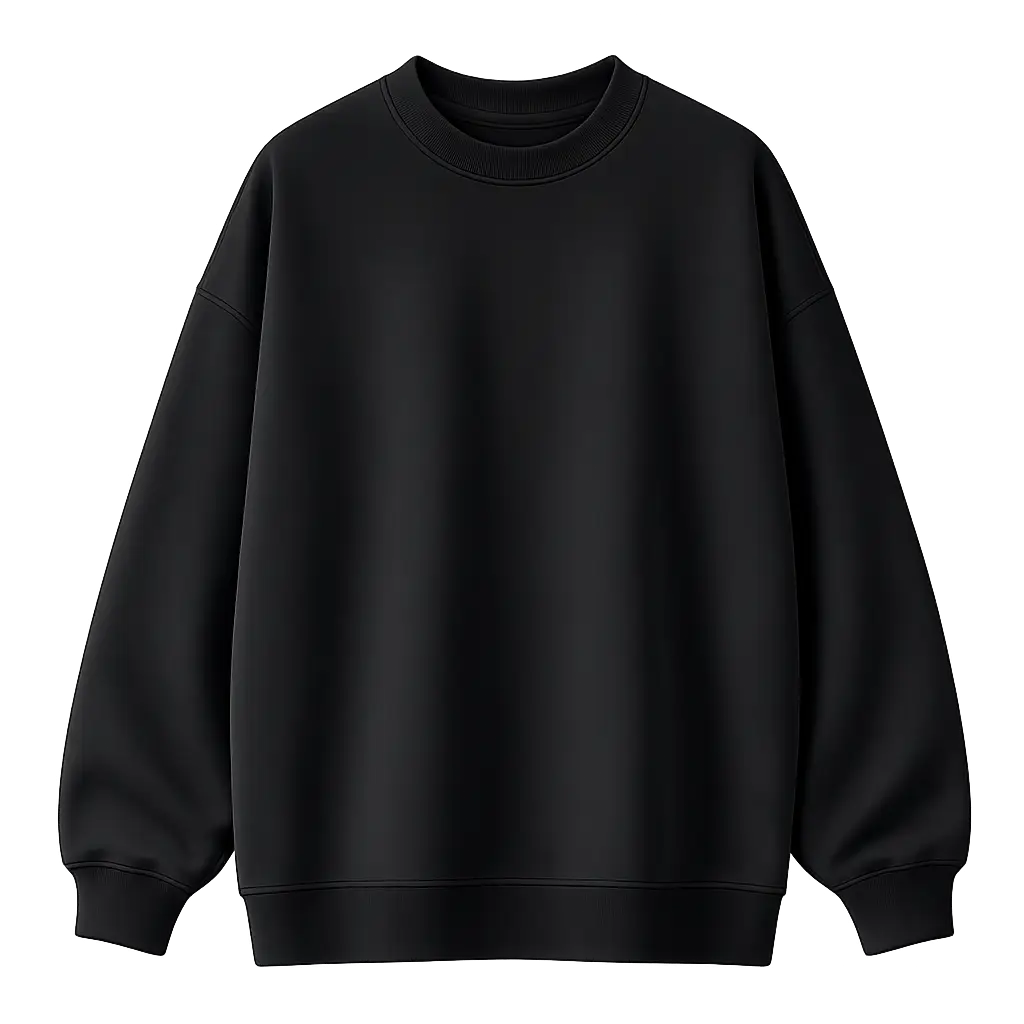 MONÉ Essentials Sweatshirt | Black | 240 GSM French Terry Cotton