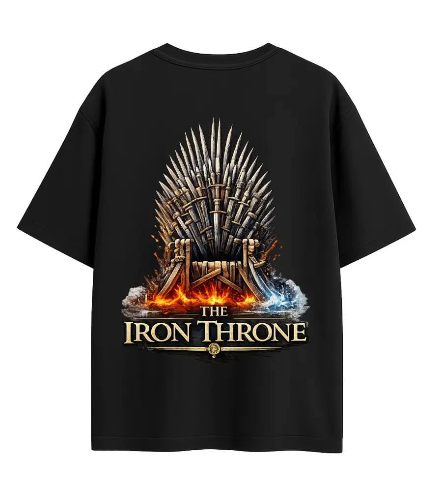 Oversized Graphic T-Shirt | Game of Thrones Forged for the Crown Design | Premium 260 GSM Cotton Streetwear India