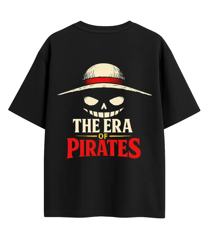 Oversized Graphic T-Shirt | One Piece Anime Dawn of the Pirate Era Design | Premium 260 GSM Cotton Streetwear India
