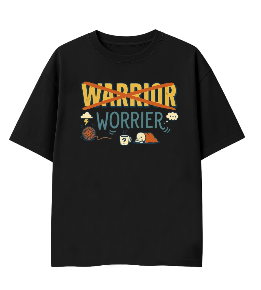 Oversized Graphic T-Shirt | Worrier Design | Premium 260 GSM Cotton Streetwear India