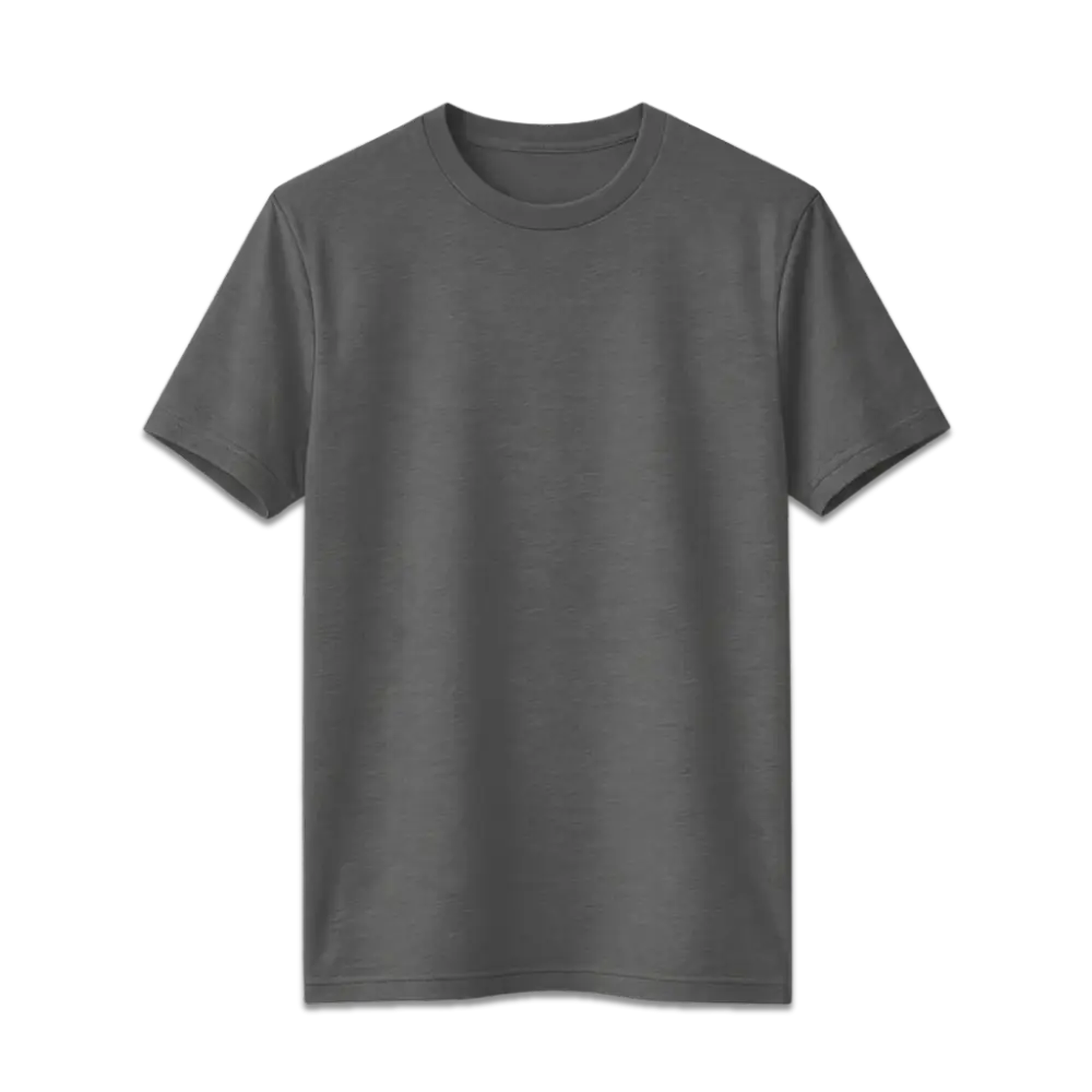 Cotton T-Shirt | Melange Light Charcoal Grey | 180 GSM Premium Regular Fit Tee India