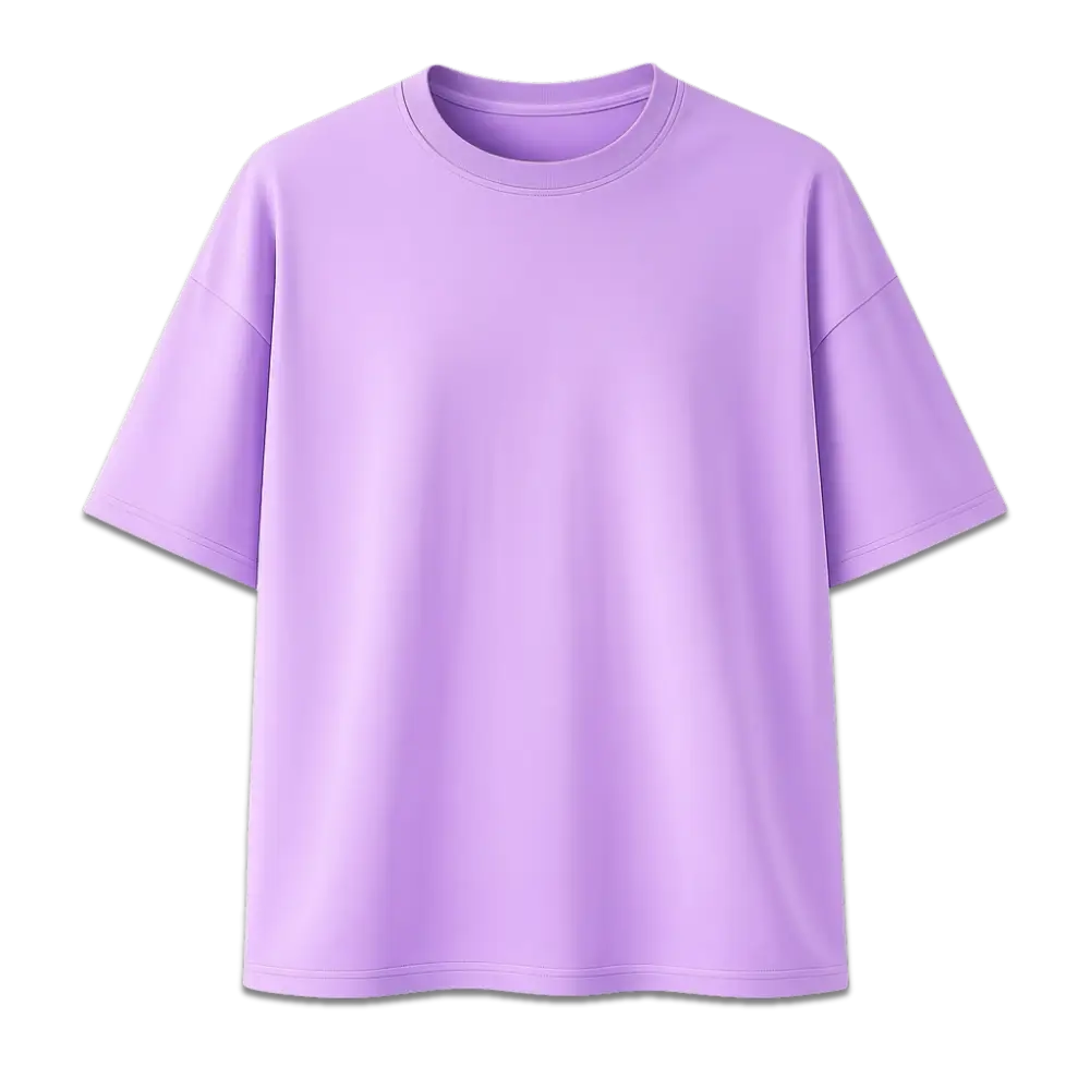 Oversized Cotton T-Shirt | Lavender | Premium 240 GSM Heavyweight Streetwear India