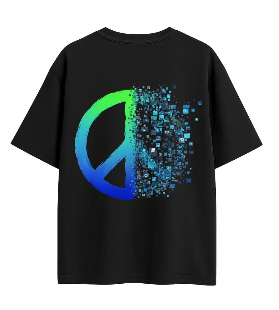 Digital peace backside digital peace tshirt