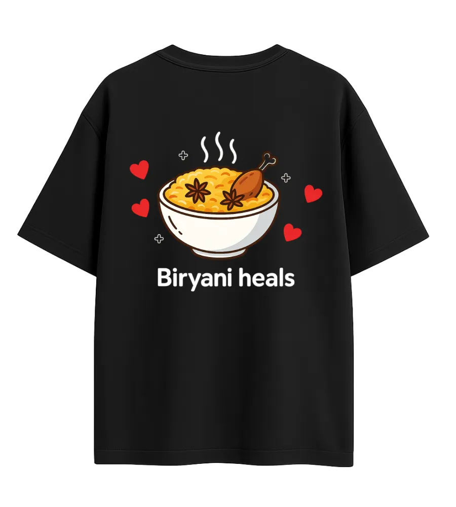 biyrani heals backside biryani lovers tshirt