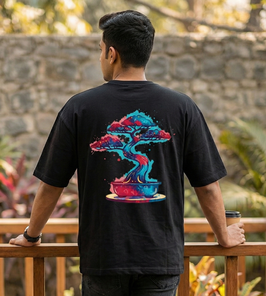 bonsai lifestyle backside bonsai graffiti artwork tshirt