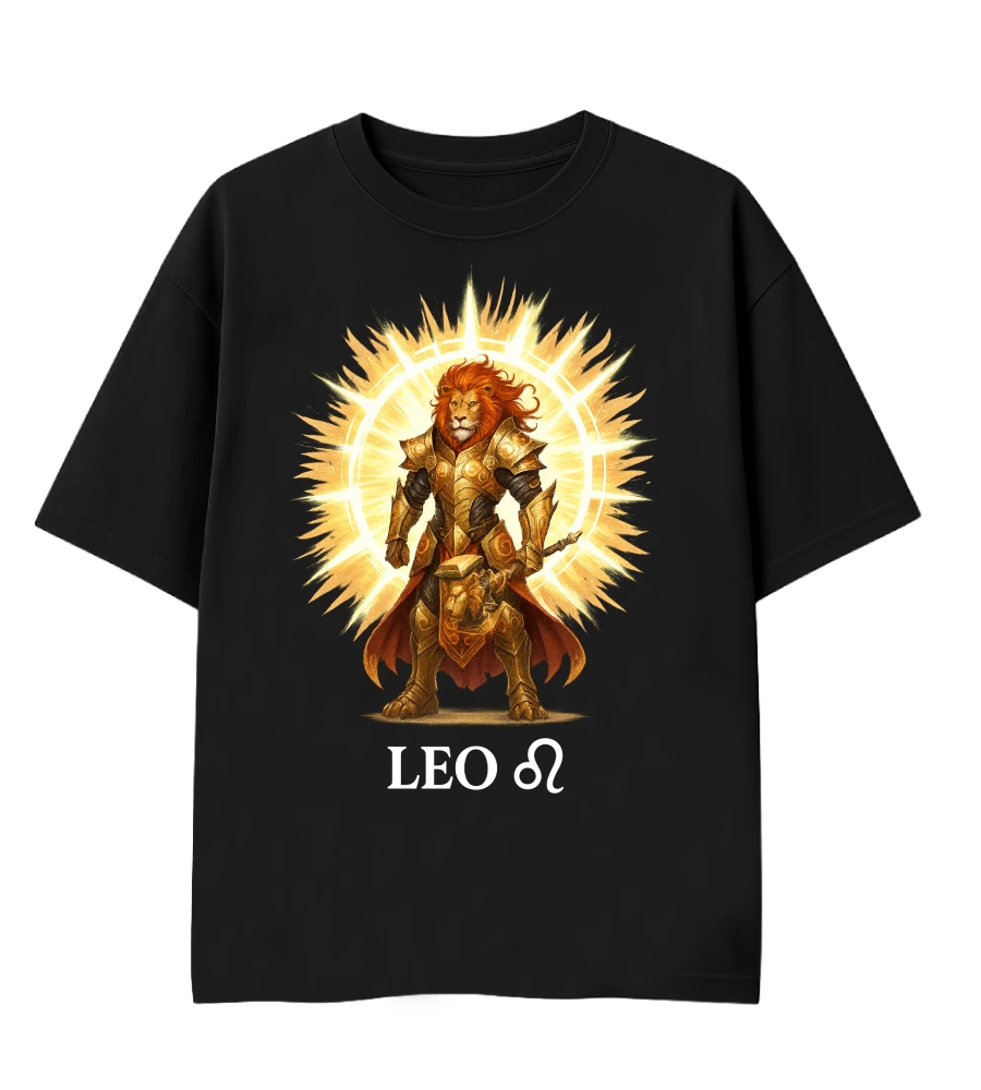 leo frontside leo sunsign tshirt