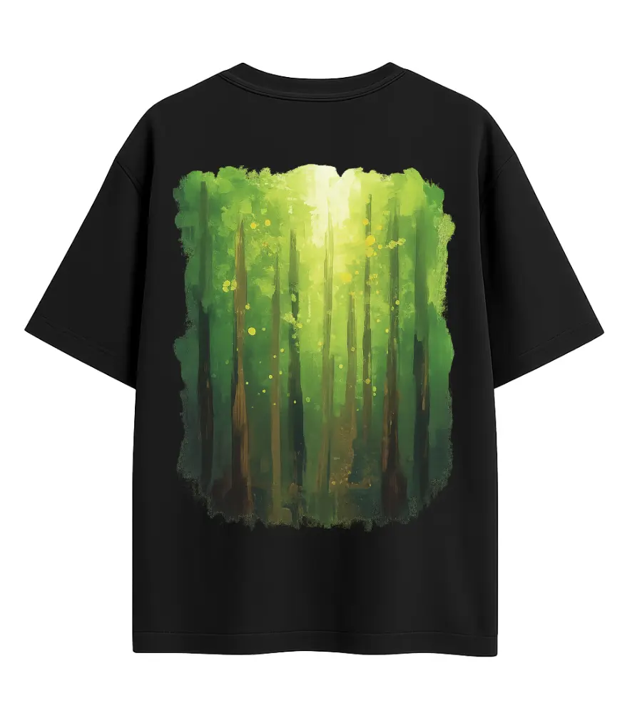 Abstract majestic woods backside tshirt