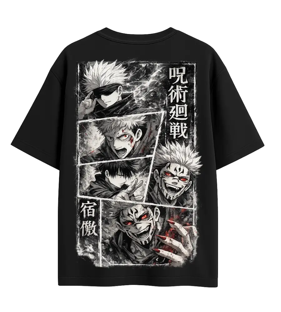 jujutsu chaos collage backside mockup jujutsu kaisen