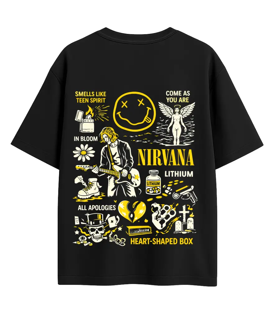 nirvana rock band tshirt