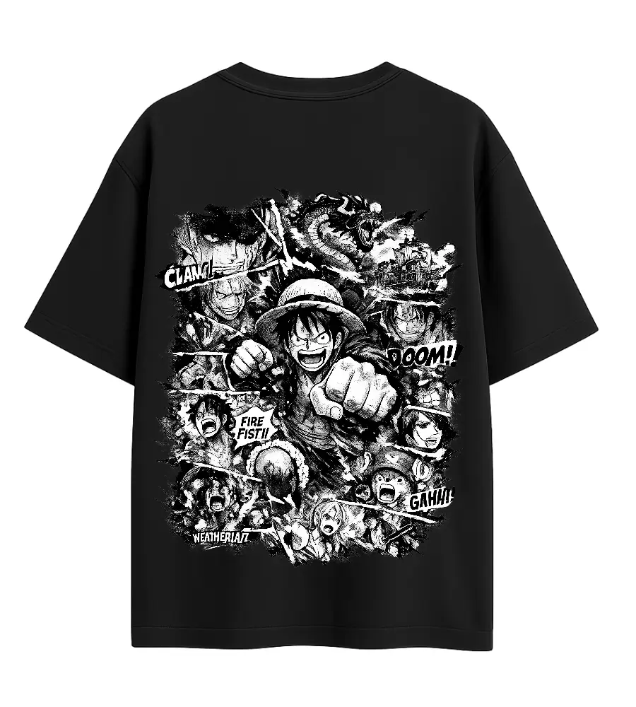one piece chaos collage tshirt