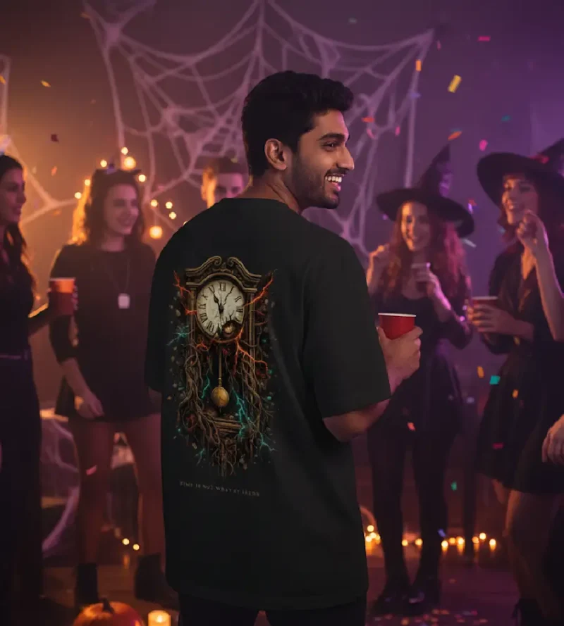 stranger things series, hawkins oversized tshirt, upside down, eleven, black