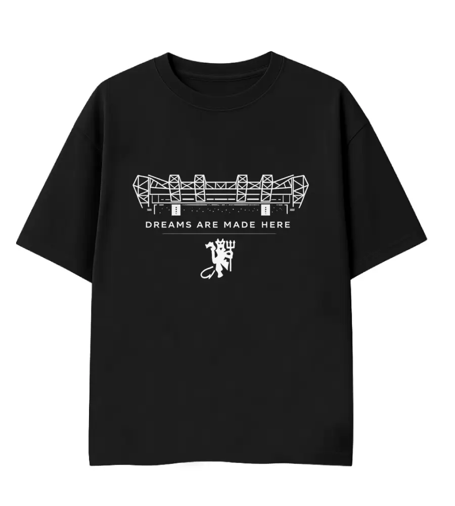 theatreofdreamsfrontside manchester united theatre of dreams minimal tshirt design